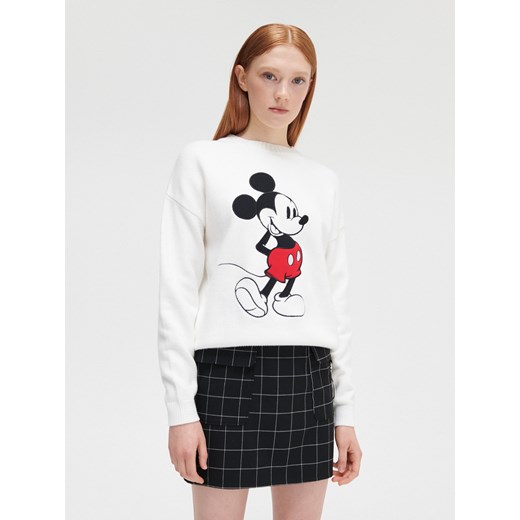Cropp - Sweter Mickey Mouse - Biały Cropp M promocyjna cena Cropp