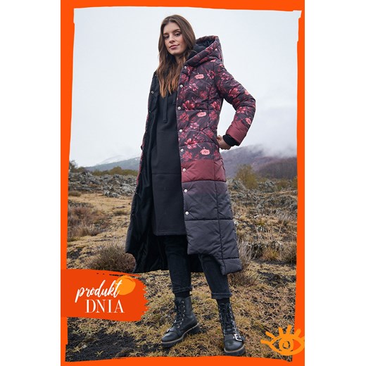 Długi płaszcz zimowy Reykjavik Midnight Kiss, XS XS promocyjna cena NAOKO