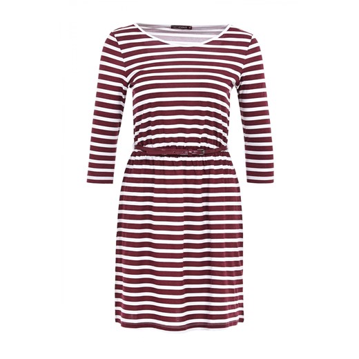 Dress with two-colour stripes terranova fioletowy 