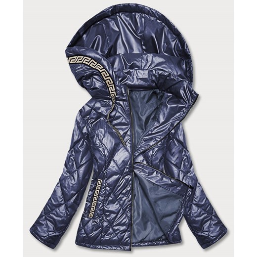 Pikowana kurtka plus size ciemna niebieska (b8013-72) ze sklepu goodlookin.pl w kategorii Kurtki damskie - zdjęcie 131013019