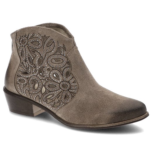 Kowbojki EXQUISITE - 1295 Taupe Welur Exquisite 40 ARMODO