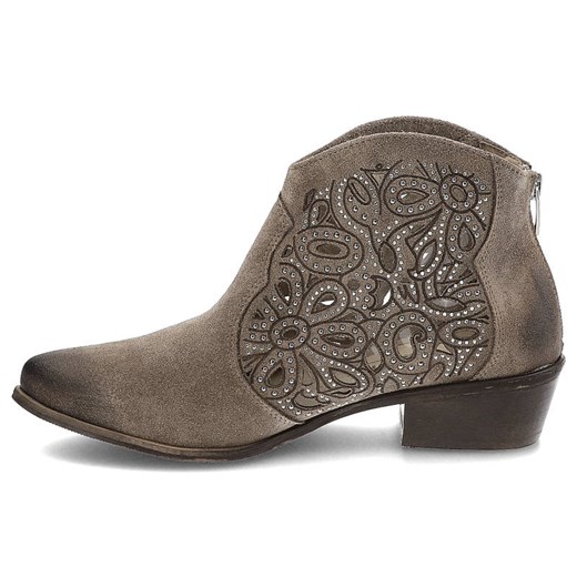 Kowbojki EXQUISITE - 1295 Taupe Welur Exquisite 37 ARMODO