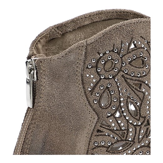 Kowbojki EXQUISITE - 1295 Taupe Welur Exquisite 36 ARMODO
