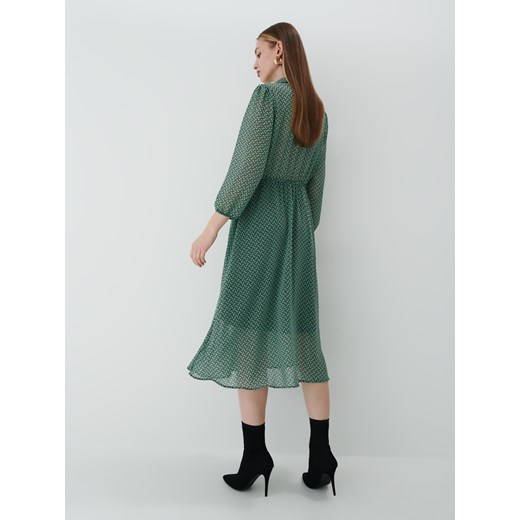 Mohito - Sukienka z geometrycznym wzorem - Zielony Mohito 38 Mohito