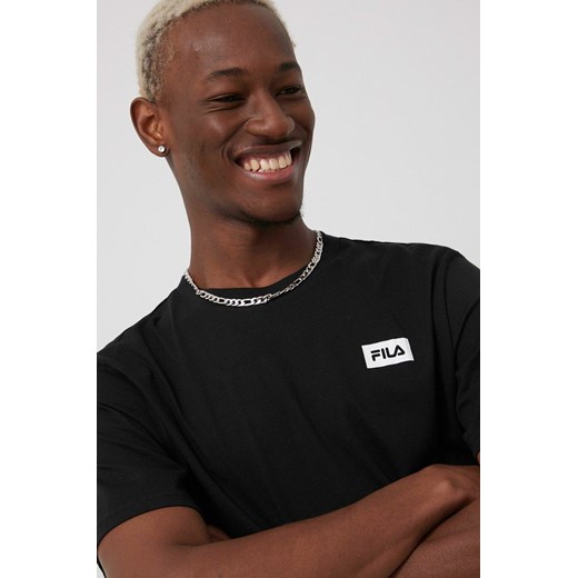 Fila t-shirt bawełniany kolor czarny z nadrukiem Fila XXL ANSWEAR.com