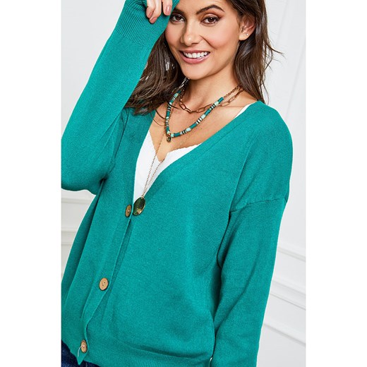 Kardigan "Gino" w kolorze ciemnozielonym Joséfine XL Limango Polska okazja