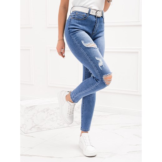 Spodnie damskie jeansowe 113PLR - niebieskie Edoti.com S Edoti.com
