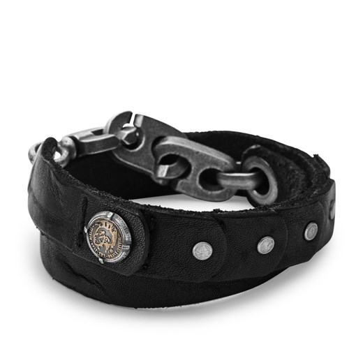 BIŻUTERIA MĘSKA DIESEL - BRANSOLETA DX0760040 e-watches-pl czarny biżuteria