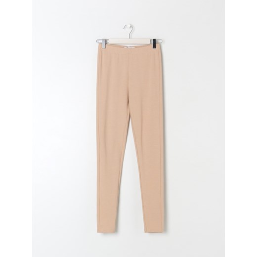 Sinsay - Legginsy high waist - Beżowy Sinsay XL Sinsay