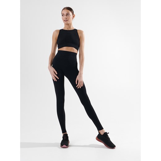 Sinsay - Legginsy GYM HARD - Czarny Sinsay M Sinsay