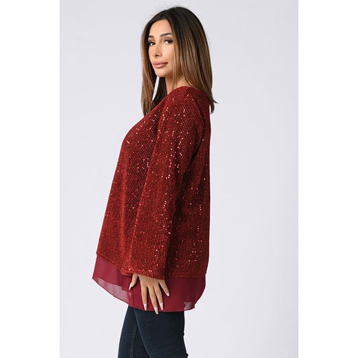 Sweter "Lennon" w kolorze czerwonym Plus Size Company 48/50 promocyjna cena Limango Polska