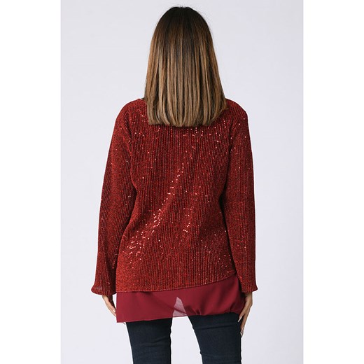 Sweter "Lennon" w kolorze czerwonym Plus Size Company 48/50 wyprzedaż Limango Polska
