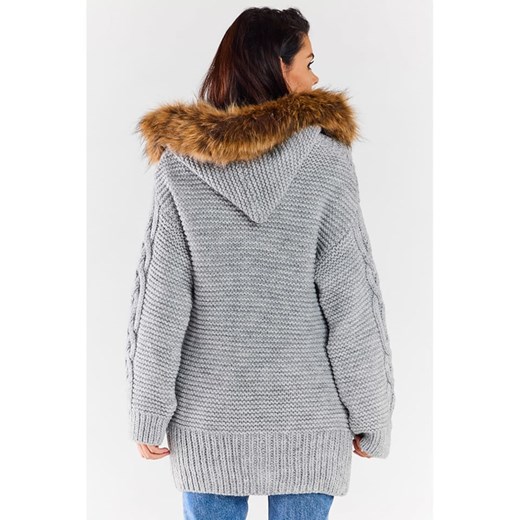 Kardigan w kolorze szarym onesize wyprzedaż Limango Polska