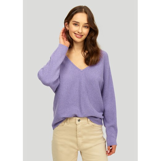 Sweter z połyskującą nitką fioletowy Greenpoint 36 Happy Face