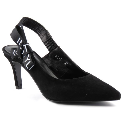 Skórzane sandały damskie w stylu glamour - Conhpol Bis 4393, czarne Conhpol Bis 37 ulubioneobuwie wyprzedaż