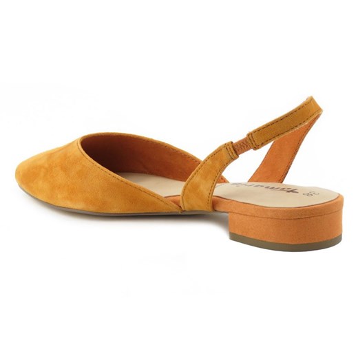 Zamszowe sandały damskie w stylu boho - TAMARIS 29401, pomarańczowe Tamaris 36 okazja ulubioneobuwie