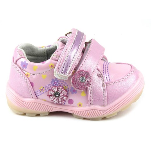 Buty dziecięce sportowe na rzepy - BADOXX 1XC-9561-EX, różowe 23 ulubioneobuwie