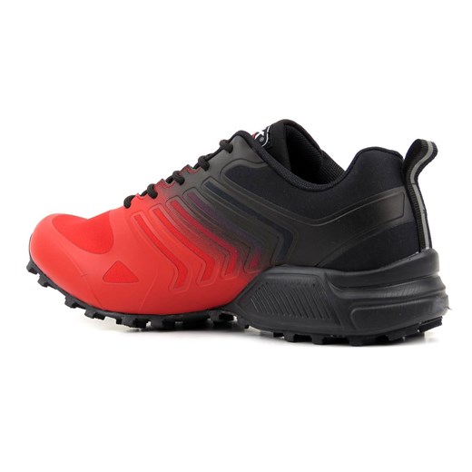 Buty męskie trekkingowe z Softshell - DK VB16571, czarno-czerwone 43 ulubioneobuwie