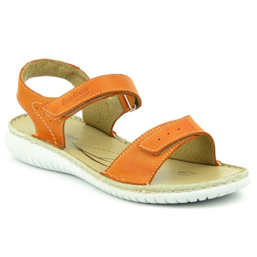 Sportowe sandały damskie w żywym kolorze - HELIOS Komfort 272, pomarańczowe Helios Komfort 41 ulubioneobuwie okazyjna cena