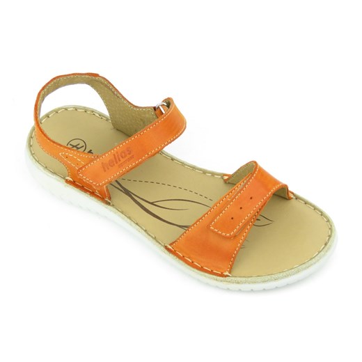 Sportowe sandały damskie w żywym kolorze - HELIOS Komfort 272, pomarańczowe Helios Komfort 41 okazja ulubioneobuwie