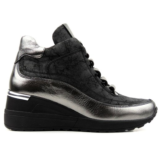 Sneakersy, buty sportowe damskie na koturnie - VENEZIA 0216 701, szare Venezia 39 okazyjna cena ulubioneobuwie