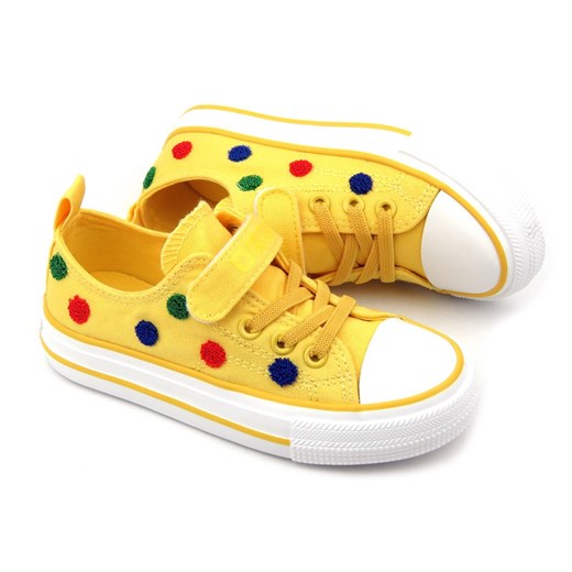 Trampki, buty sportowe dziecięce BIG STAR JJ374056, żółte ze sklepu ulubioneobuwie w kategorii Trampki dziecięce - zdjęcie 131139705