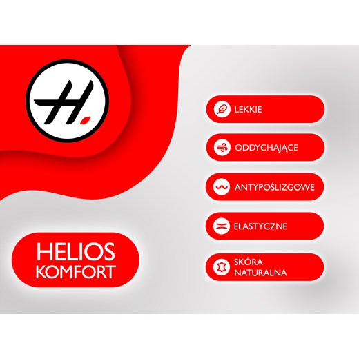 Skórzane półbuty damskie - HELIOS Komfort 320, ciemny beż Helios Komfort 36 okazja ulubioneobuwie