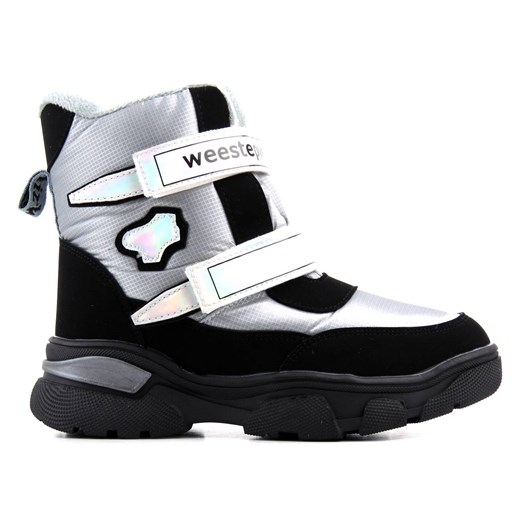 Śniegowce dziecięce ocieplone wełną - WEESTEP R559655832SG, szaro-srebrne Weestep 36 okazyjna cena ulubioneobuwie