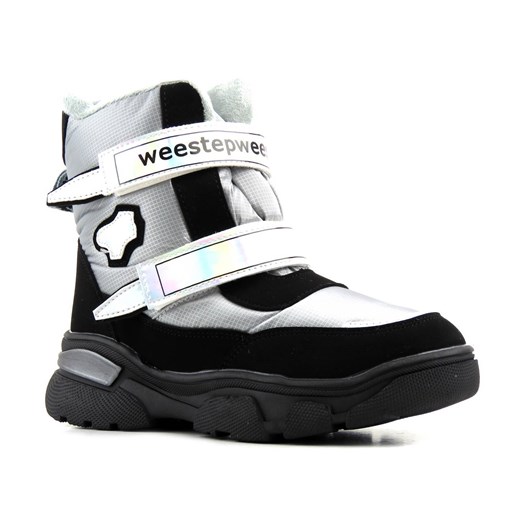 Śniegowce dziecięce ocieplone wełną - WEESTEP R559655832SG, szaro-srebrne Weestep 36 ulubioneobuwie okazja