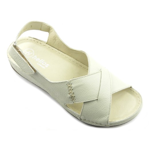Wygodne sandały damskie polskiej marki Helios Komfort 229-1, białe Helios Komfort 38 okazja ulubioneobuwie