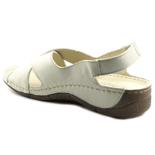 Wygodne sandały damskie polskiej marki Helios Komfort 229-1, białe Helios Komfort 41 okazja ulubioneobuwie