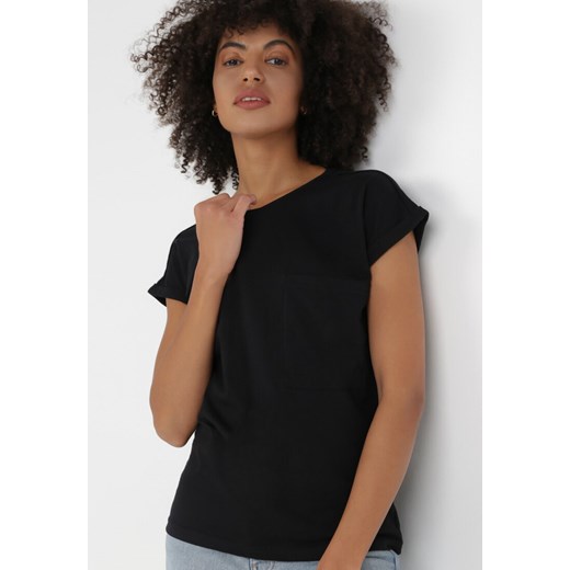 Czarny T-shirt Haidaleia ze sklepu Born2be Odzież w kategorii Bluzki damskie - zdjęcie 131143039