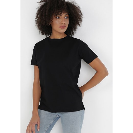 Czarny T-shirt Anteira XL Born2be Odzież