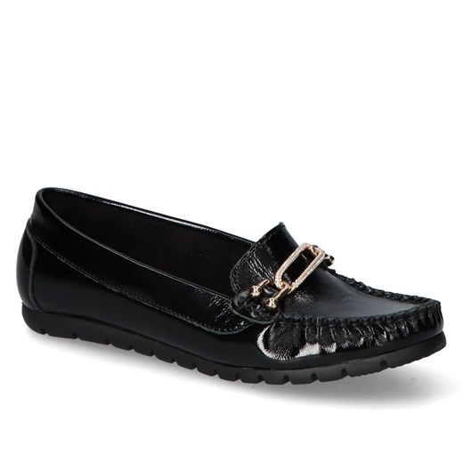 Mokasyny Lemar 10137 Czarne Naplak ze sklepu Arturo-obuwie w kategorii Mokasyny damskie - zdjęcie 131170977