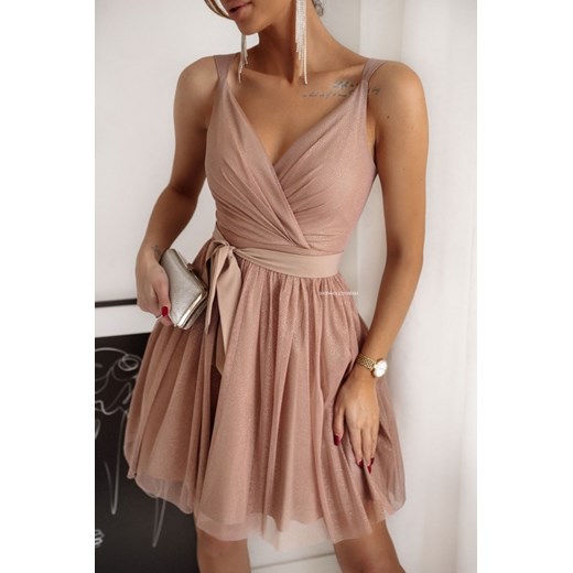 Sukienka tiulowa Luna cappuccino - ciemny beż Shopaholics Dream l SHOPAHOLIC`S DREAM