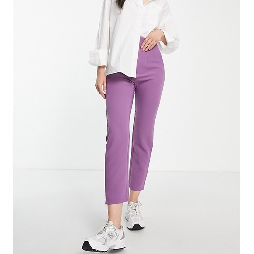 Stradivarius Tall – Fioletowe dopasowane spodnie-Fioletowy 44 Asos Poland