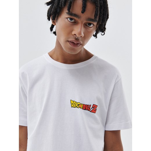 Cropp - Koszulka z nadrukiem Dragon Ball - Biały Cropp S promocyjna cena Cropp