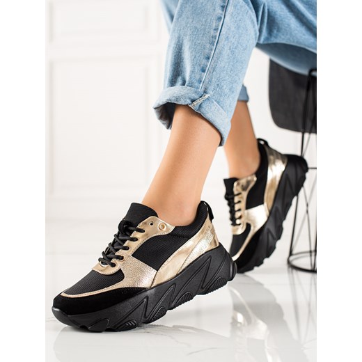 CZARNO-ZŁOTE SNEAKERSY POTOCKI 37 czasnabuty.pl