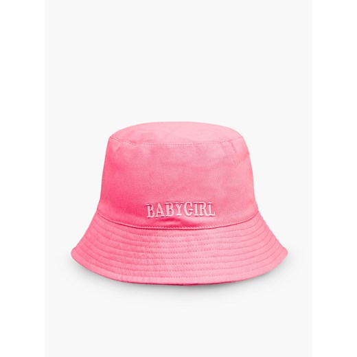 Cropp - Kapelusz bucket hat z naszywką - Różowy Cropp Uniwersalny Cropp