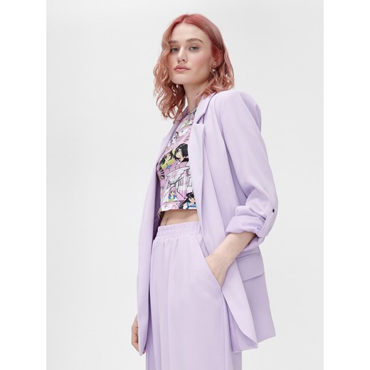 Cropp - Liliowa marynarka oversize - Fioletowy Cropp M Cropp