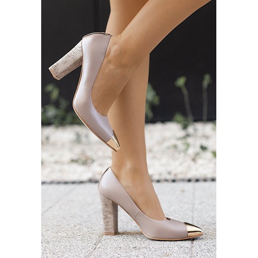 Czółenka Sakina nude wąż Saway 39 okazja saway