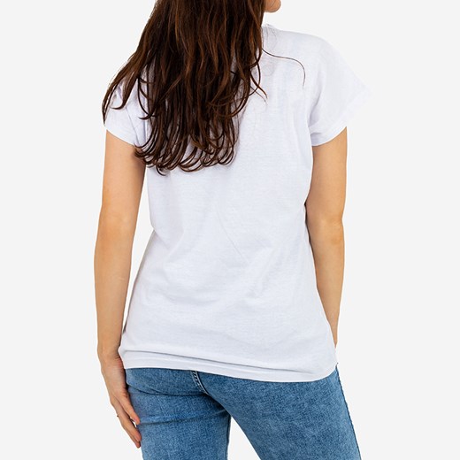 Biały damski t-shirt z nadrukiem w kaktusy PLUS SIZE - Odzież Royalfashion.pl 3XL-46 royalfashion.pl