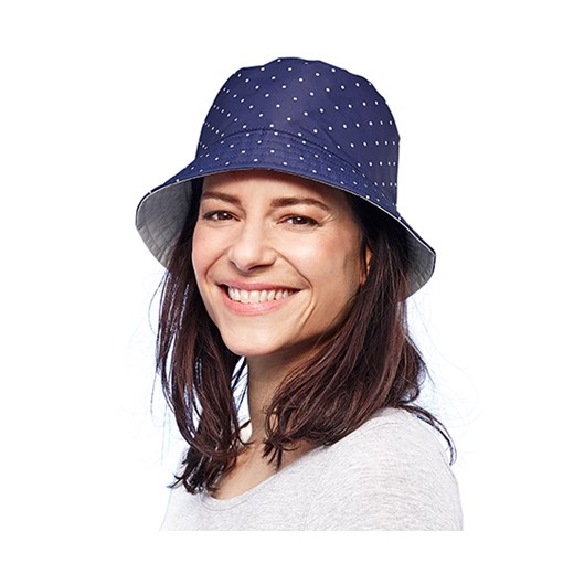 Dwustronny kapelusz przeciwdeszczowy tchibo granatowy dwustronne