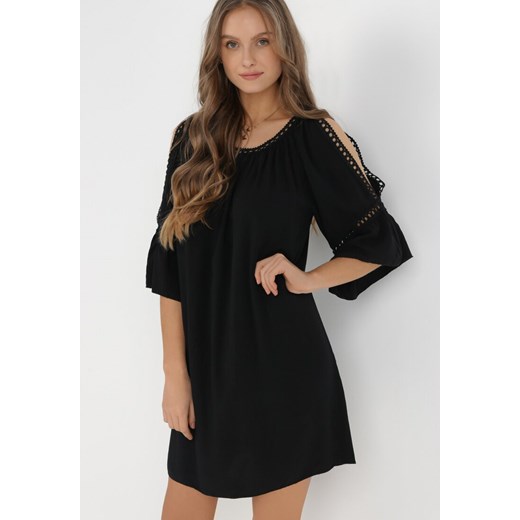 Czarna Sukienka Hippeia ze sklepu Born2be Odzież w kategorii Sukienki - zdjęcie 131342399