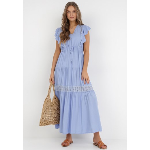 Niebieska Sukienka Cileis ze sklepu Born2be Odzież w kategorii Sukienki - zdjęcie 131343489