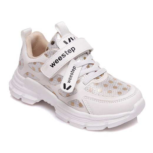 Buty sportowe, adidasy dziecięce na rzepy - WEESTEP R808763615, białe ze sklepu ulubioneobuwie w kategorii Buty sportowe dziecięce - zdjęcie 131347205