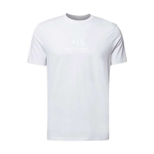 T-shirt z detalem z logo Armani Exchange M Peek&Cloppenburg 