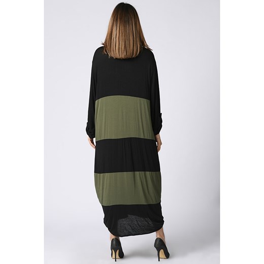 Sukienka w kolorze czarno-oliwkowym Plus Size Company 48/50 promocja Limango Polska