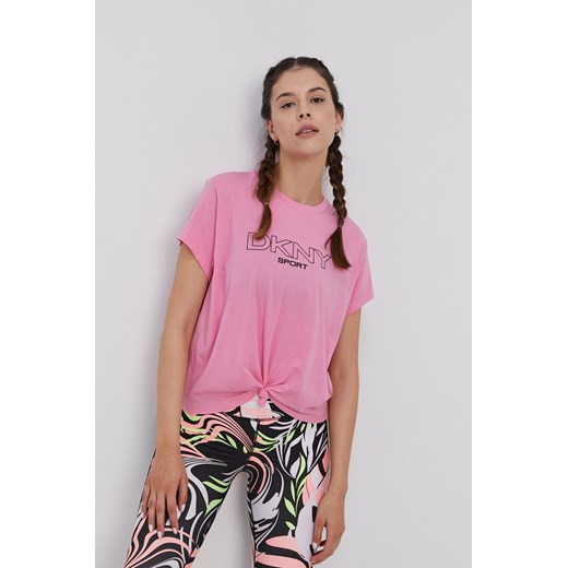 Dkny T-shirt damski kolor różowy S ANSWEAR.com wyprzedaż