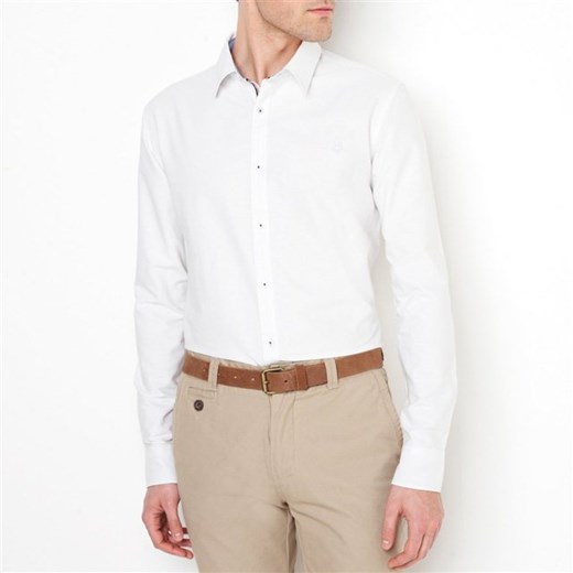Koszula oksfordzka, jednobarwna, klasyczny prosty krój, z długim rękawem la-redoute-pl bezowy długie